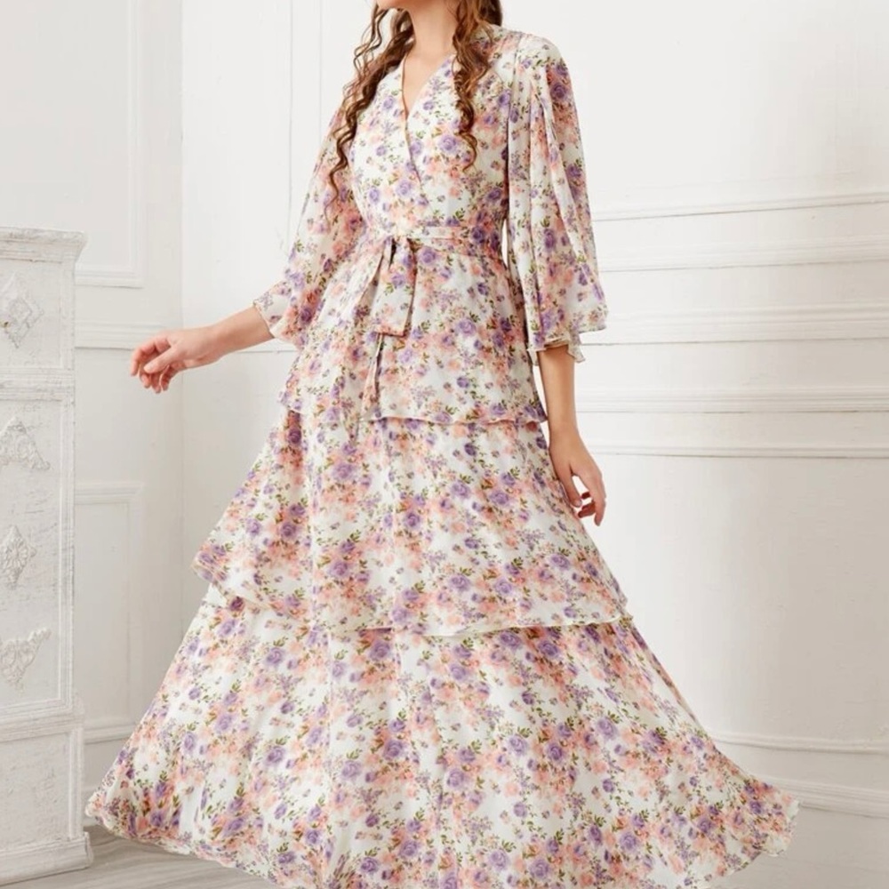 SHEIN FLOWERED DRESS 🌸